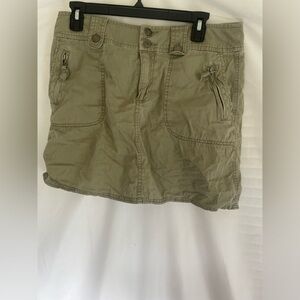 Army Green Sonoma cotton Mini Skirt with pockets